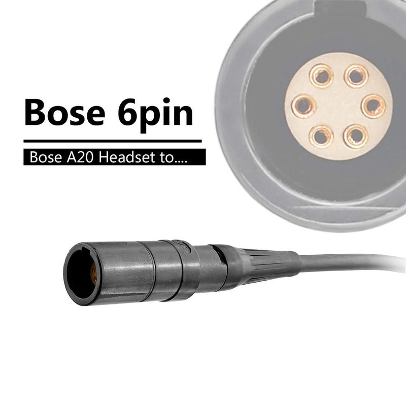 R SPIDER WIRELESS Aviation Headset to General Aircraft (GA) Adapter for Bose A20 Lemo 6Pin - Image 3